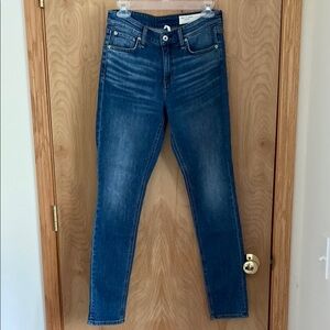 Rag & Bone Cate Mid  Rise Skinny Blue Jeans with Stretchy Fit